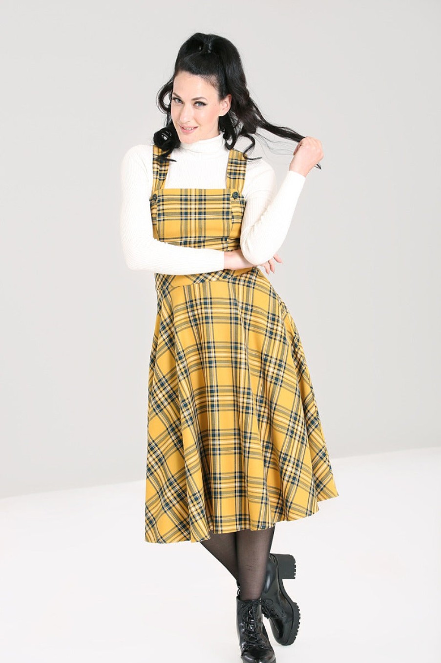 Hell Bunny Midi Dresses | Wither Pinafore Dress