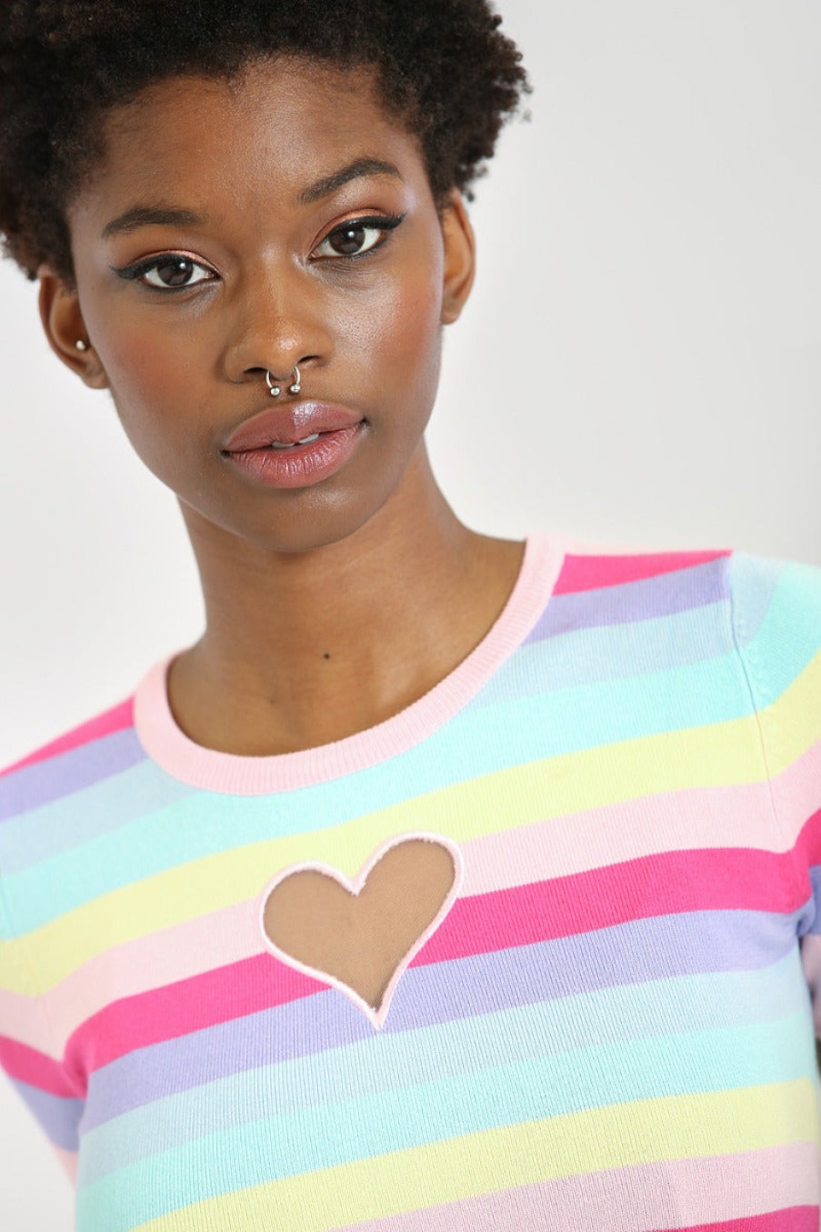 Hell Bunny Knitted Tops | Love Heart Top