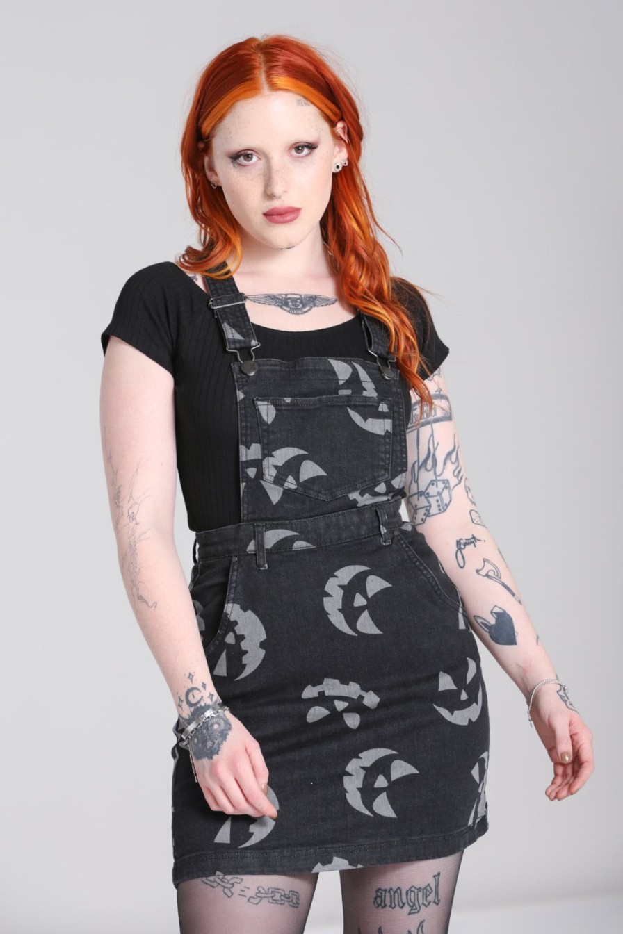 Hell Bunny Dresses | Jack-O-Lantern Pinafore Dress