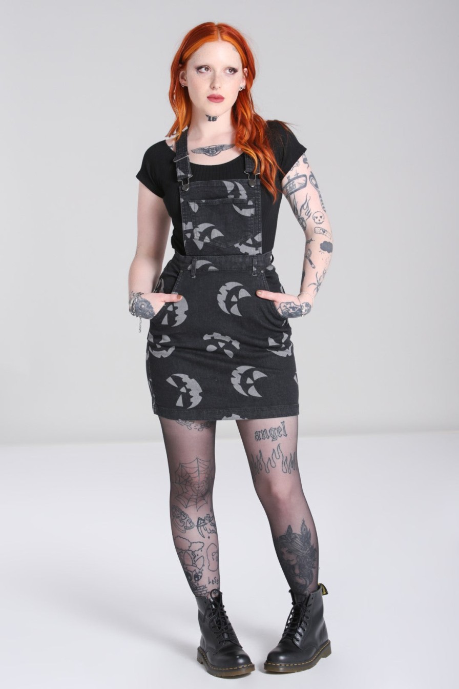 Hell Bunny Dresses | Jack-O-Lantern Pinafore Dress