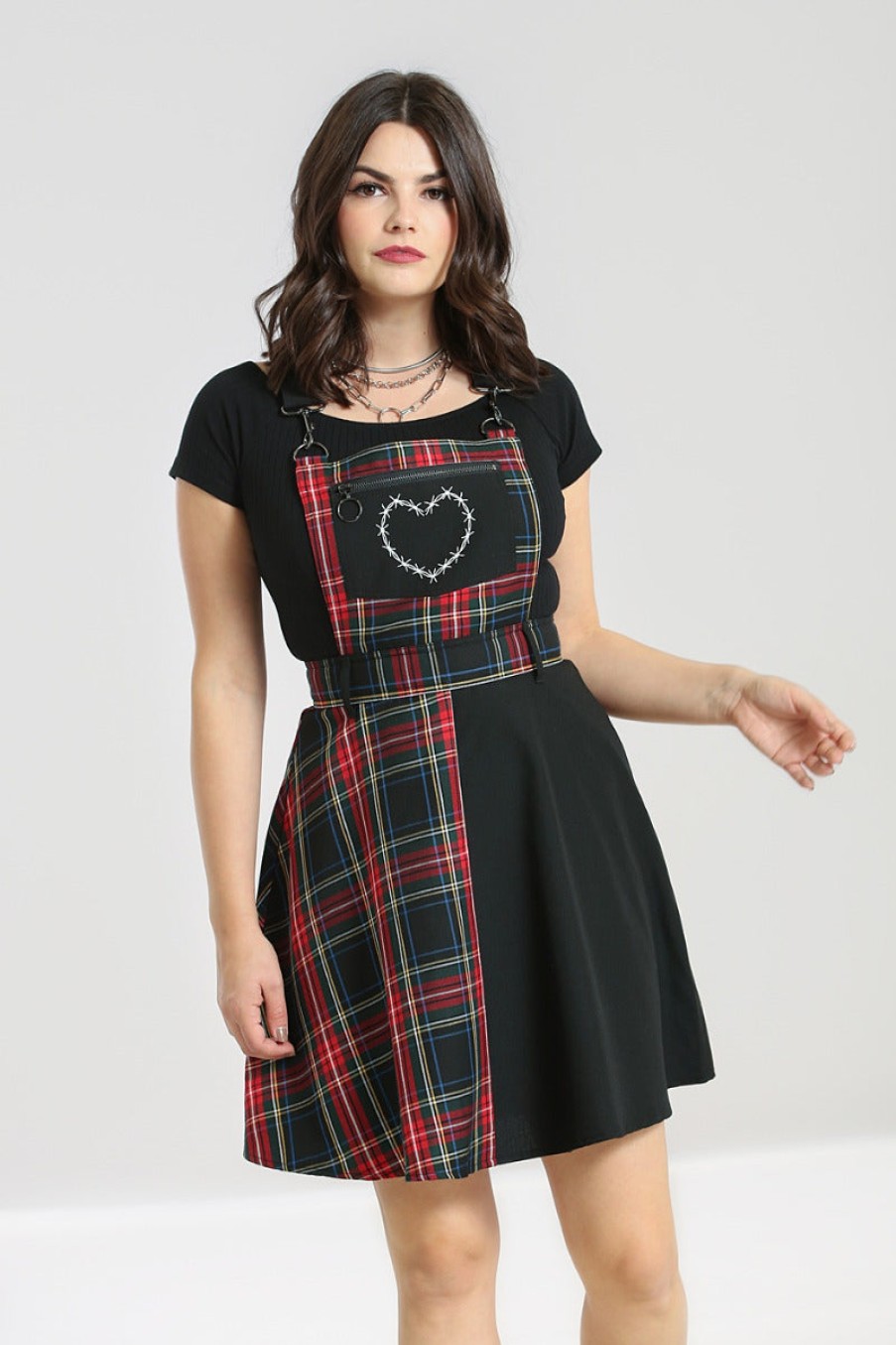 Hell Bunny Mini Dresses | Heather Pinafore Dress