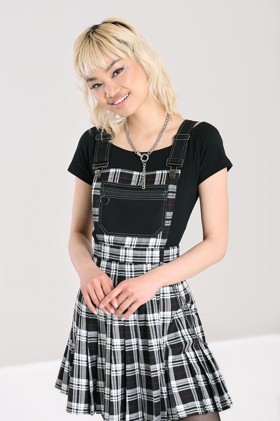 Hell Bunny Mini Dresses | Vernon Pinafore Dress