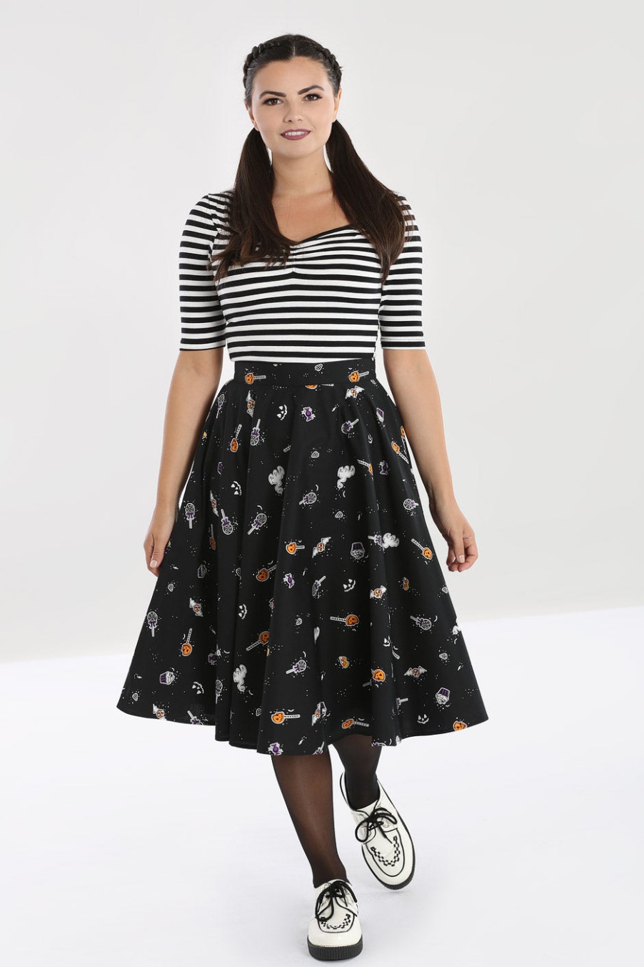 Hell Bunny Midi Skirts | Trick Or Treat 50'S Skirt