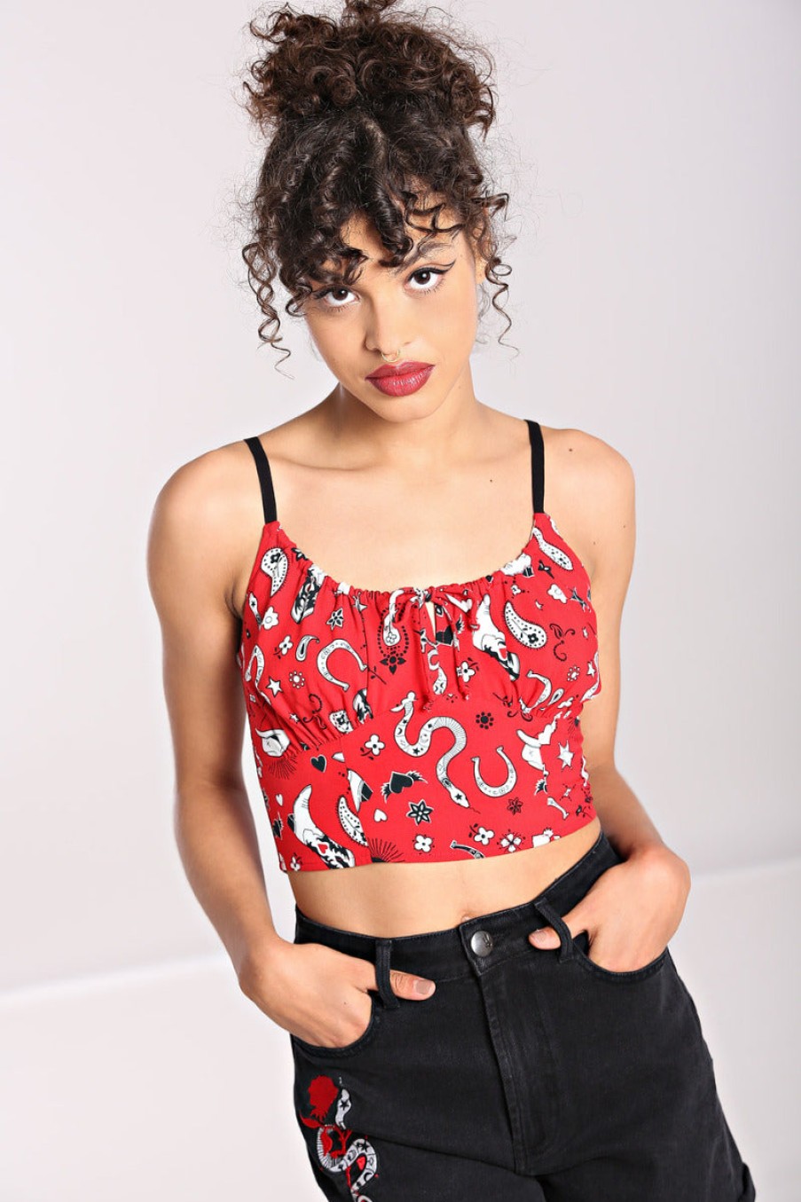 Hell Bunny Crop Tops | Emmylou Crop Top