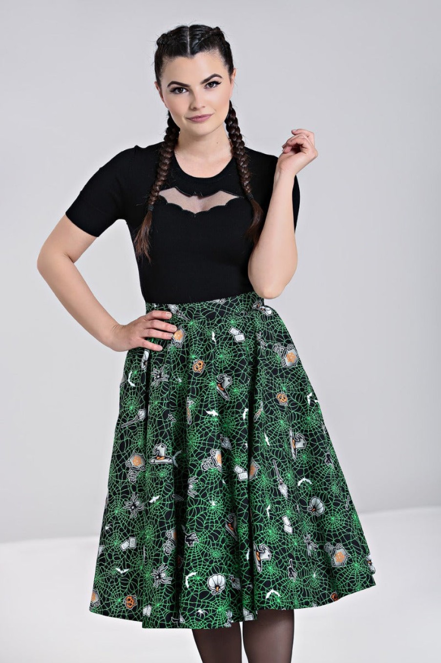 Hell Bunny Midi Skirts | Hex 50'S Skirt