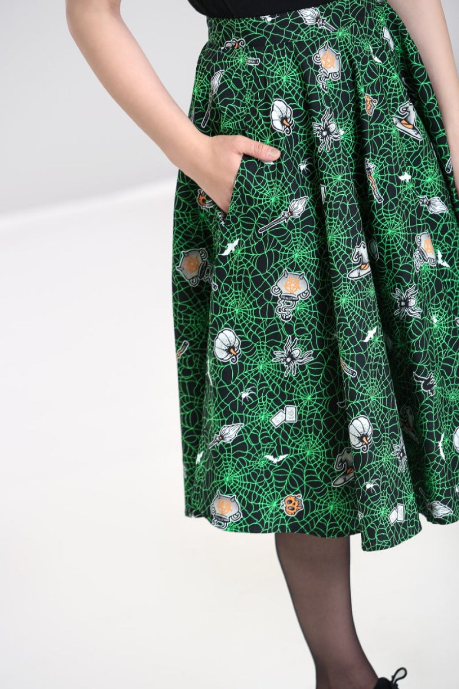 Hell Bunny Midi Skirts | Hex 50'S Skirt