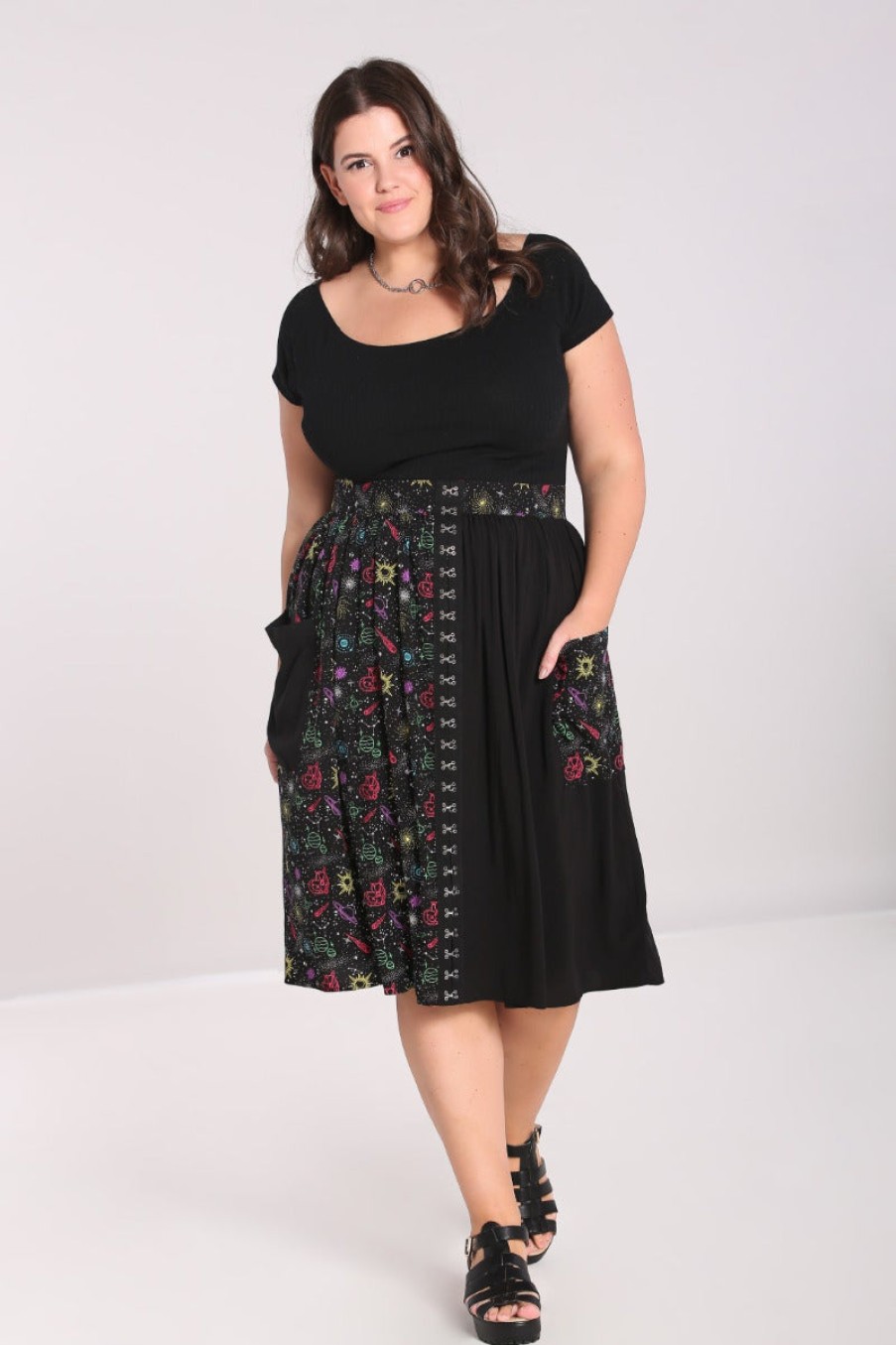 Hell Bunny Midi Skirts | Andromeda Mid Skirt