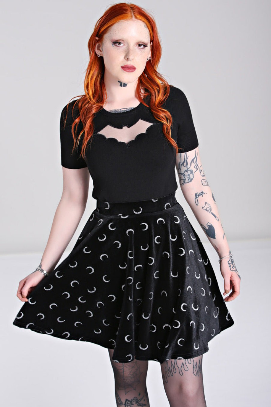 Hell Bunny Mini Skirts | Misty Moon Skirt