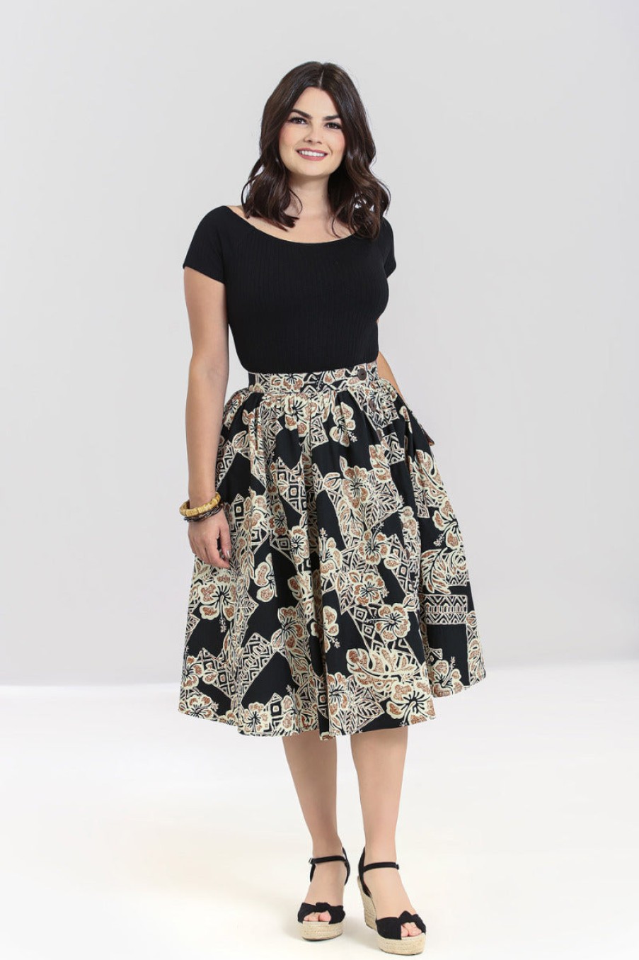 Hell Bunny Midi Skirts | Dominique 50'S Skirt