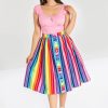 Hell Bunny Midi Skirts | Over The Rainbow 50'S Skirt