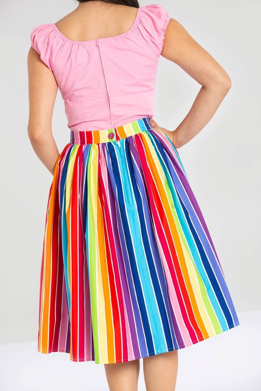 Hell Bunny Midi Skirts | Over The Rainbow 50'S Skirt