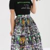 Hell Bunny Midi Skirts | Be Afraid 50'S Skirt