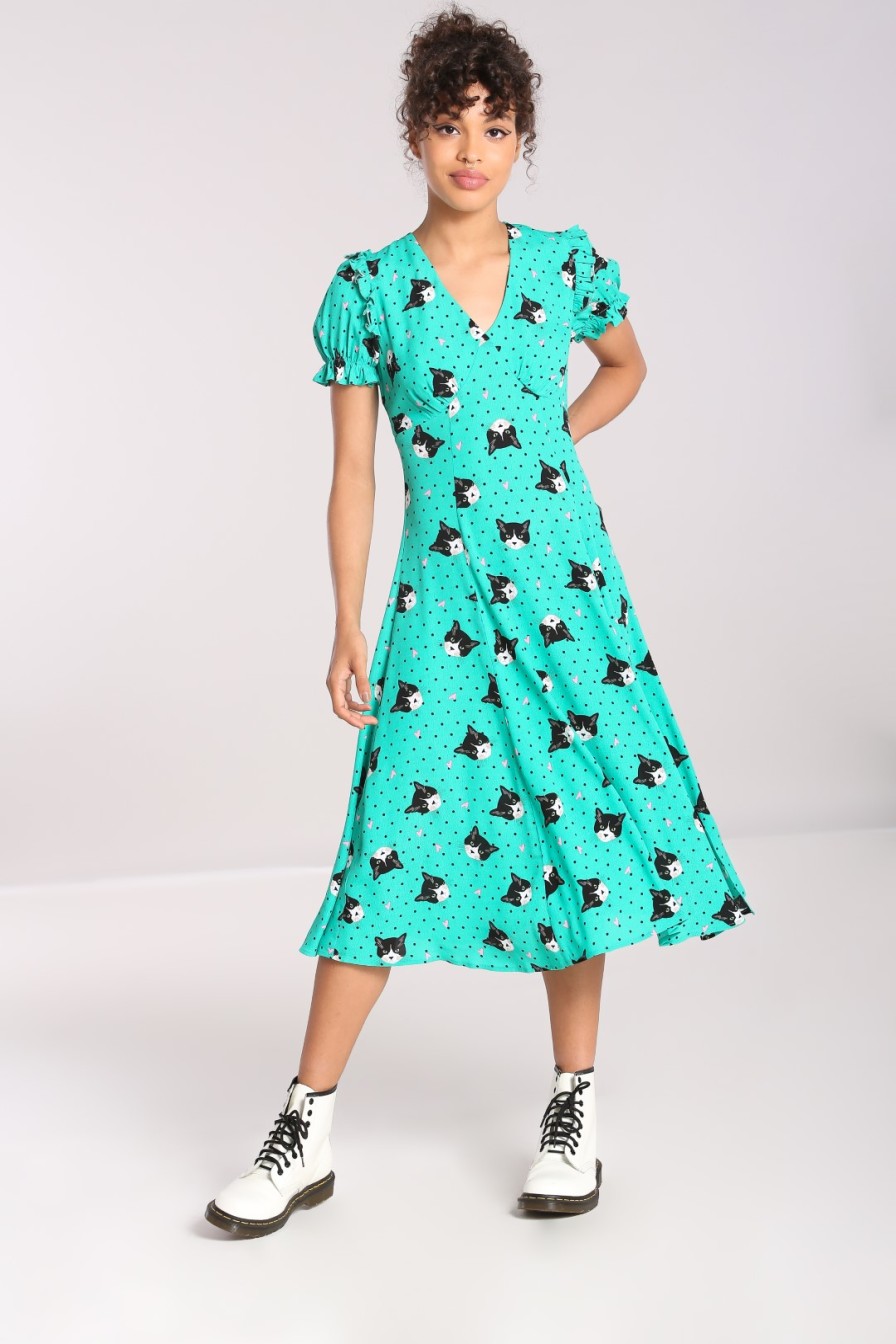 Hell Bunny Midi Dresses | Love Cats Midi Dress