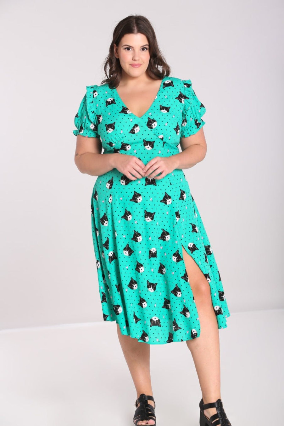 Hell Bunny Midi Dresses | Love Cats Midi Dress