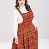 Hell Bunny Knee Dresses | Tawny Pinafore Dress