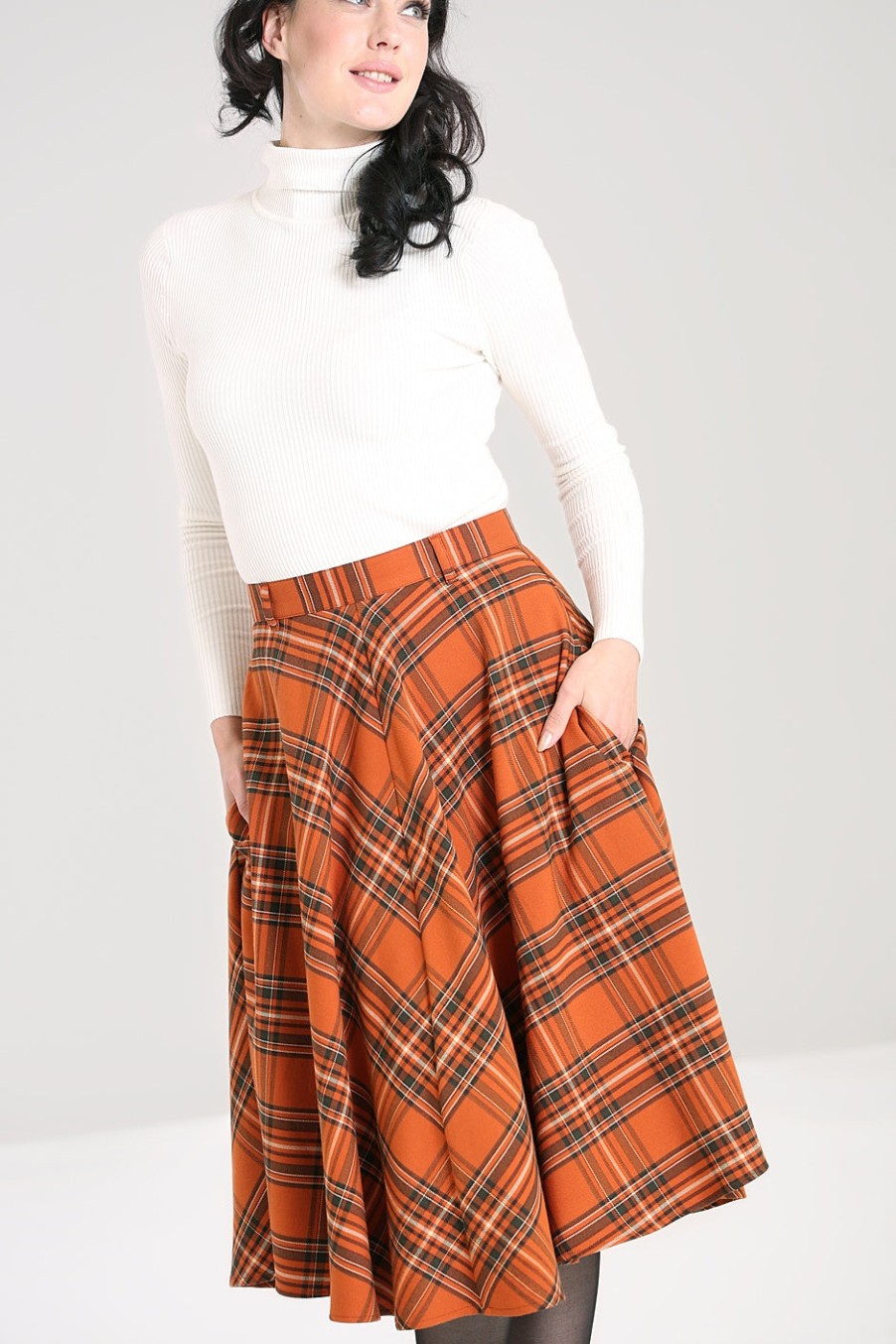 Hell Bunny Knee Skirts | Tawny Skirt