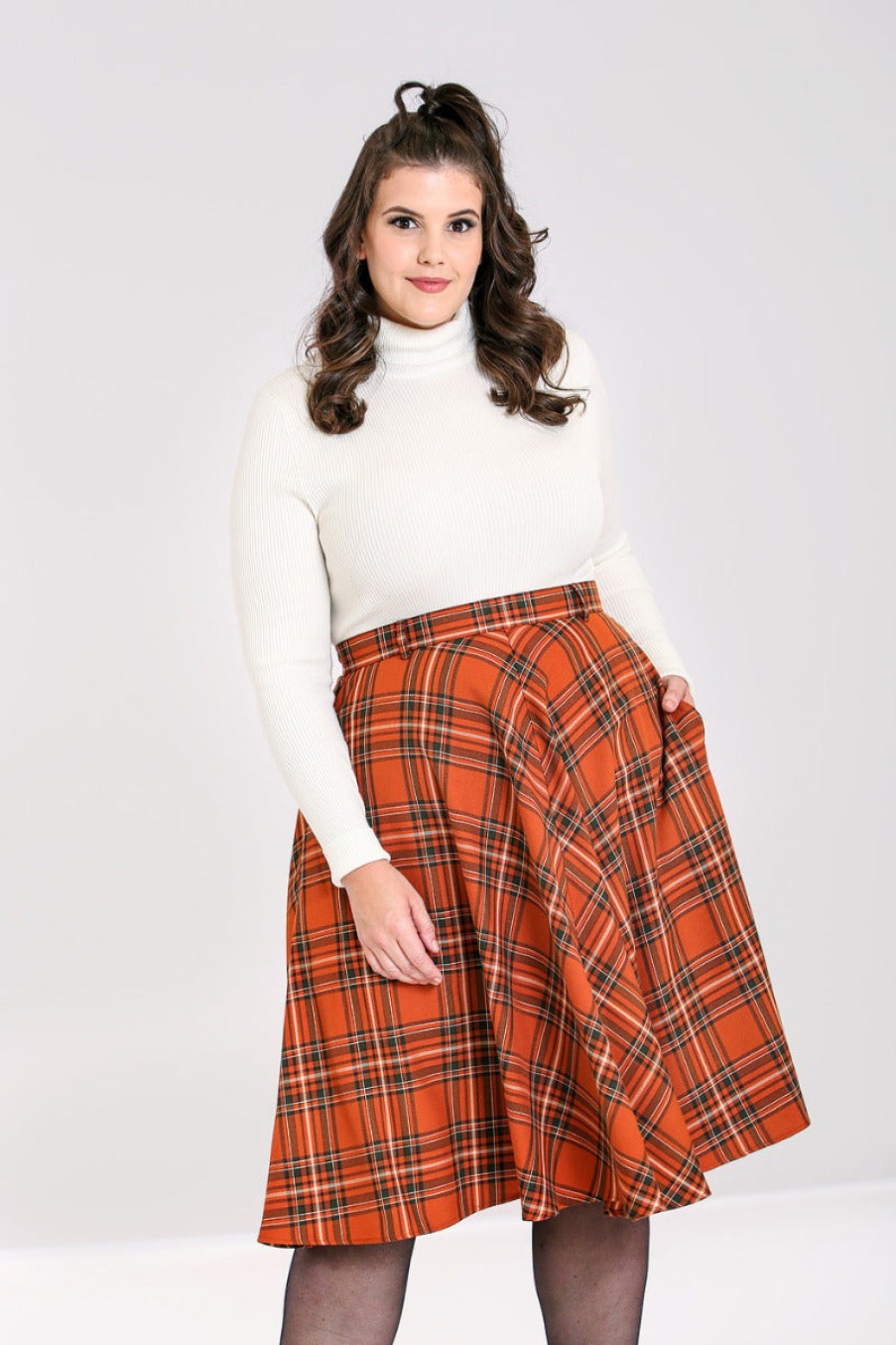 Hell Bunny Knee Skirts | Tawny Skirt