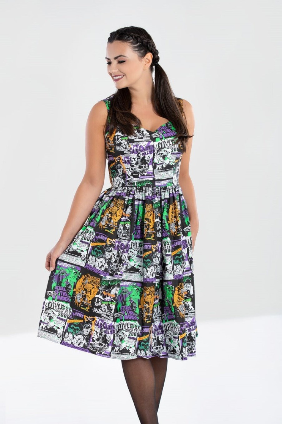 Hell Bunny Midi Dresses | Be Afraid 50'S Dress