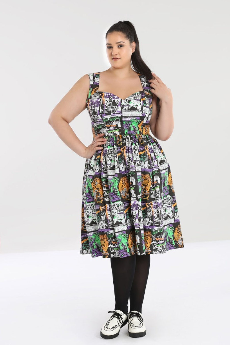 Hell Bunny Midi Dresses | Be Afraid 50'S Dress