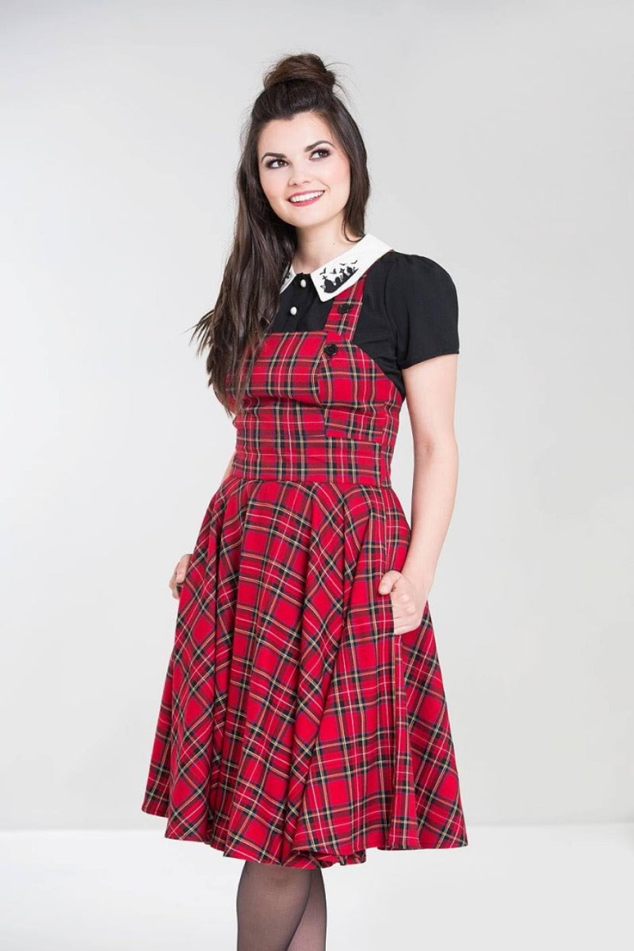 Hell Bunny Midi Dresses | Irvine Pinafore Dress