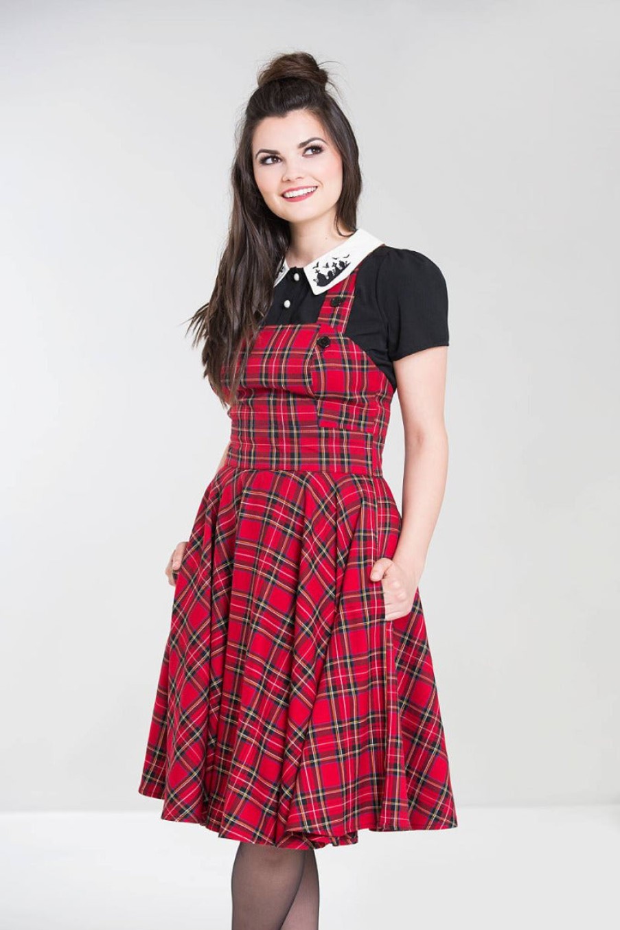 Hell Bunny Midi Dresses | Irvine Pinafore Dress