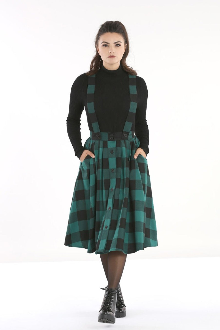 Hell Bunny Knee Skirts | Teen Spirit Pinafore Skirt