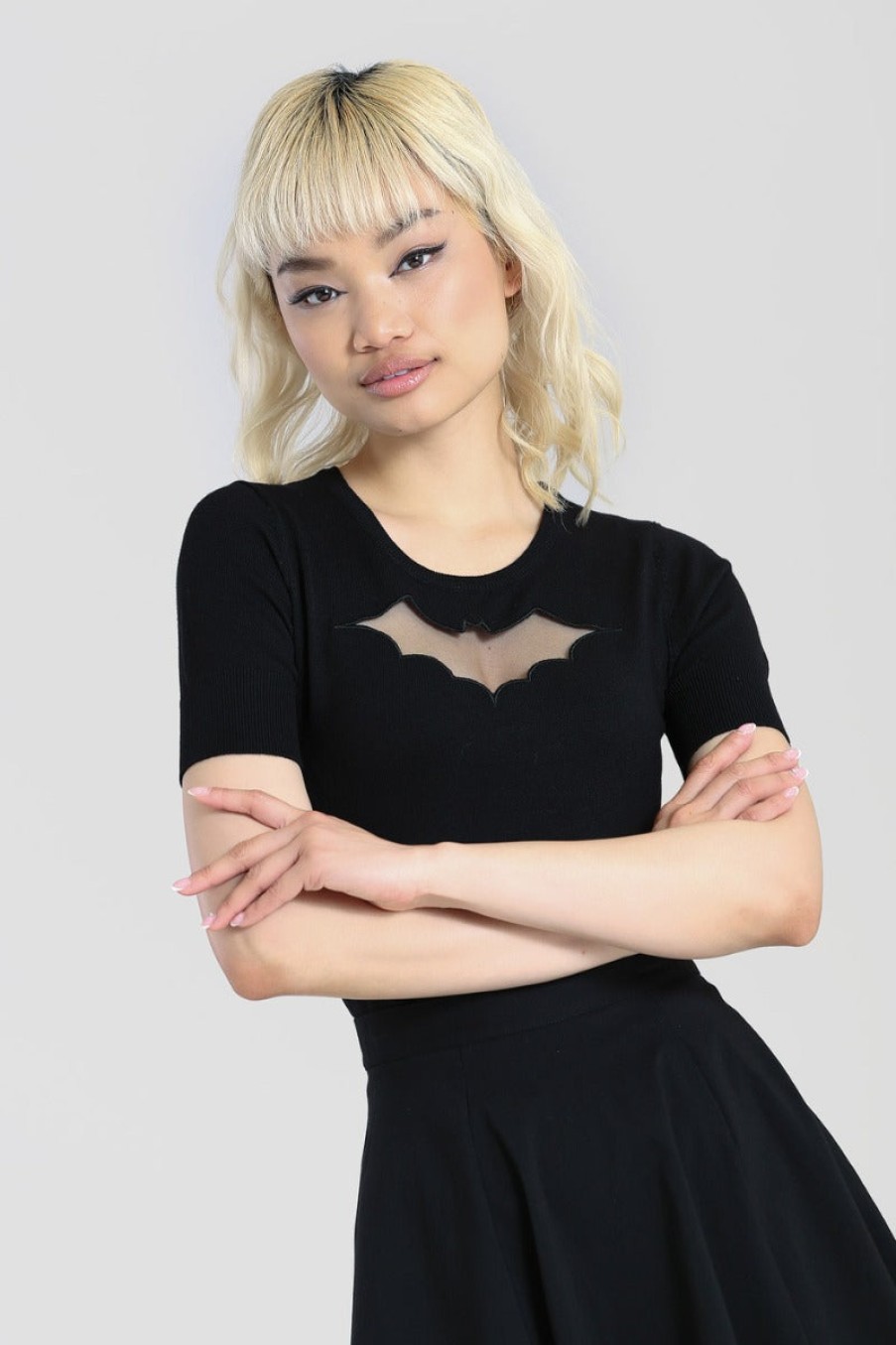 Hell Bunny Knitted Tops | Bat Top